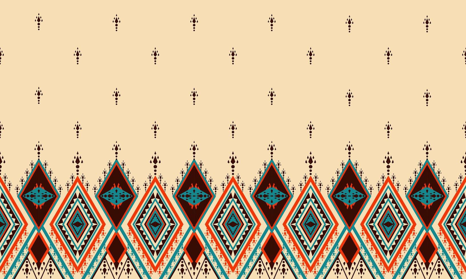Geometric ethnic oriental ikat seamless pattern. vector