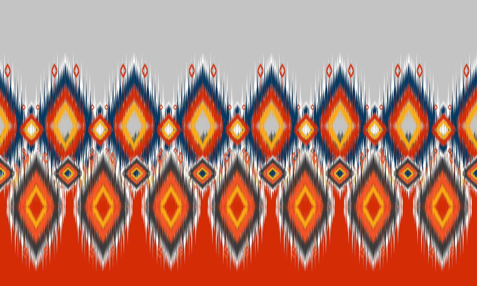 Geometric ethnic ikat pattern Oriental traditional Design for background. vector