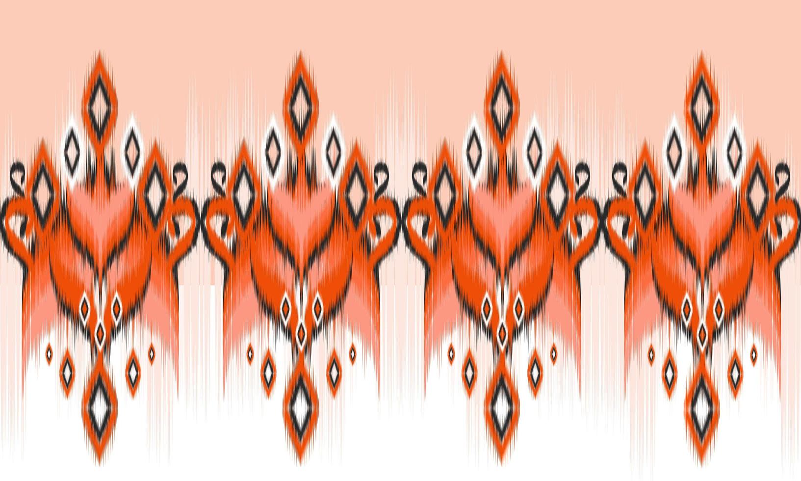 Geometric ethnic oriental ikat seamless pattern. vector