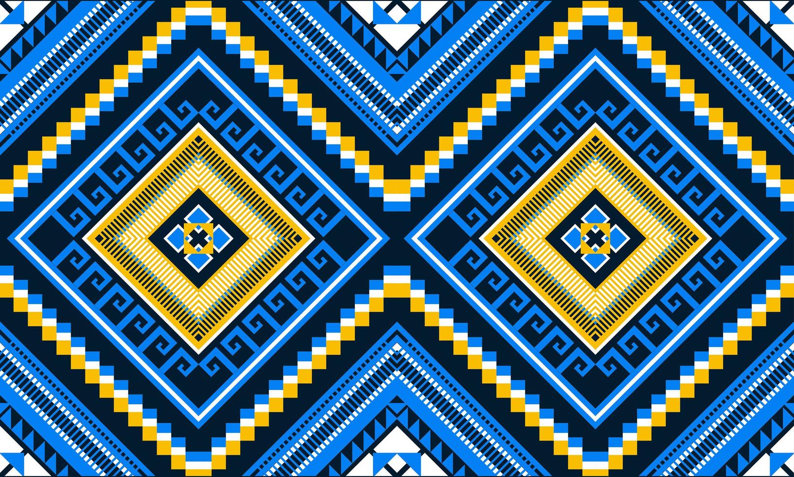 Geometric ethnic oriental ikat seamless pattern. vector