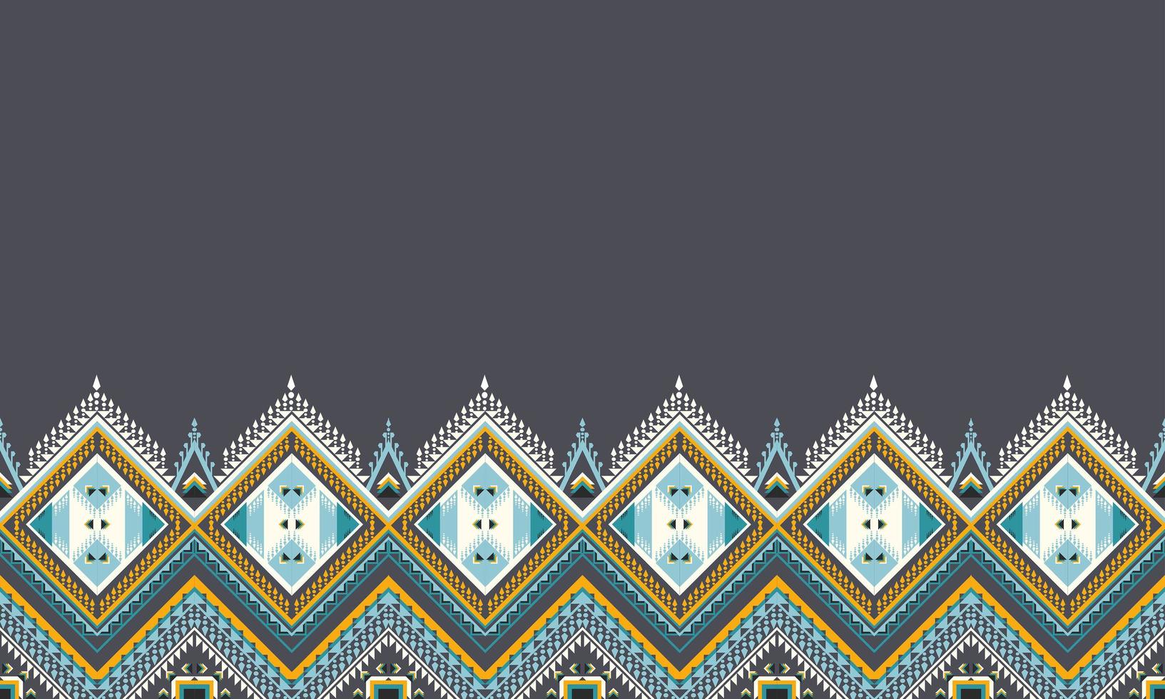 Geometric ethnic pattern design for seamless background. vector