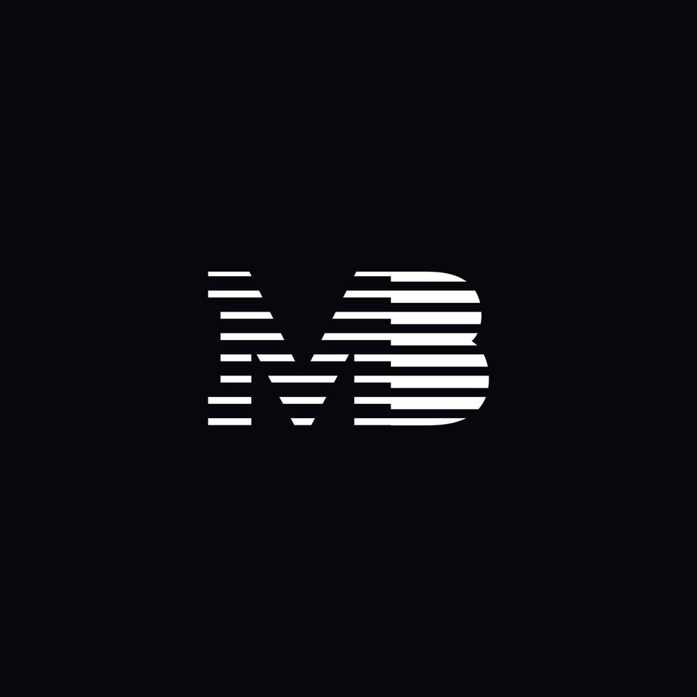 initials logo letter MB elegant and professional vector