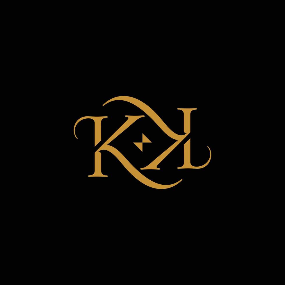 luxury and elegant design initial letter KK vector
