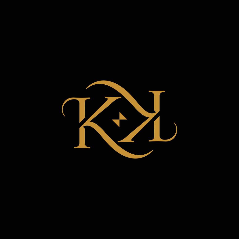 luxury and elegant design initial letter KK vector