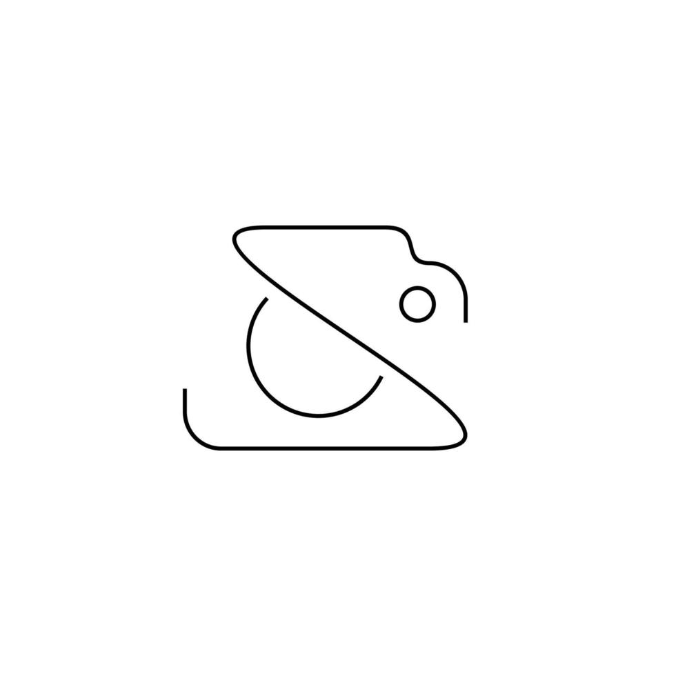 Modern and professional camera design logo initial S vector
