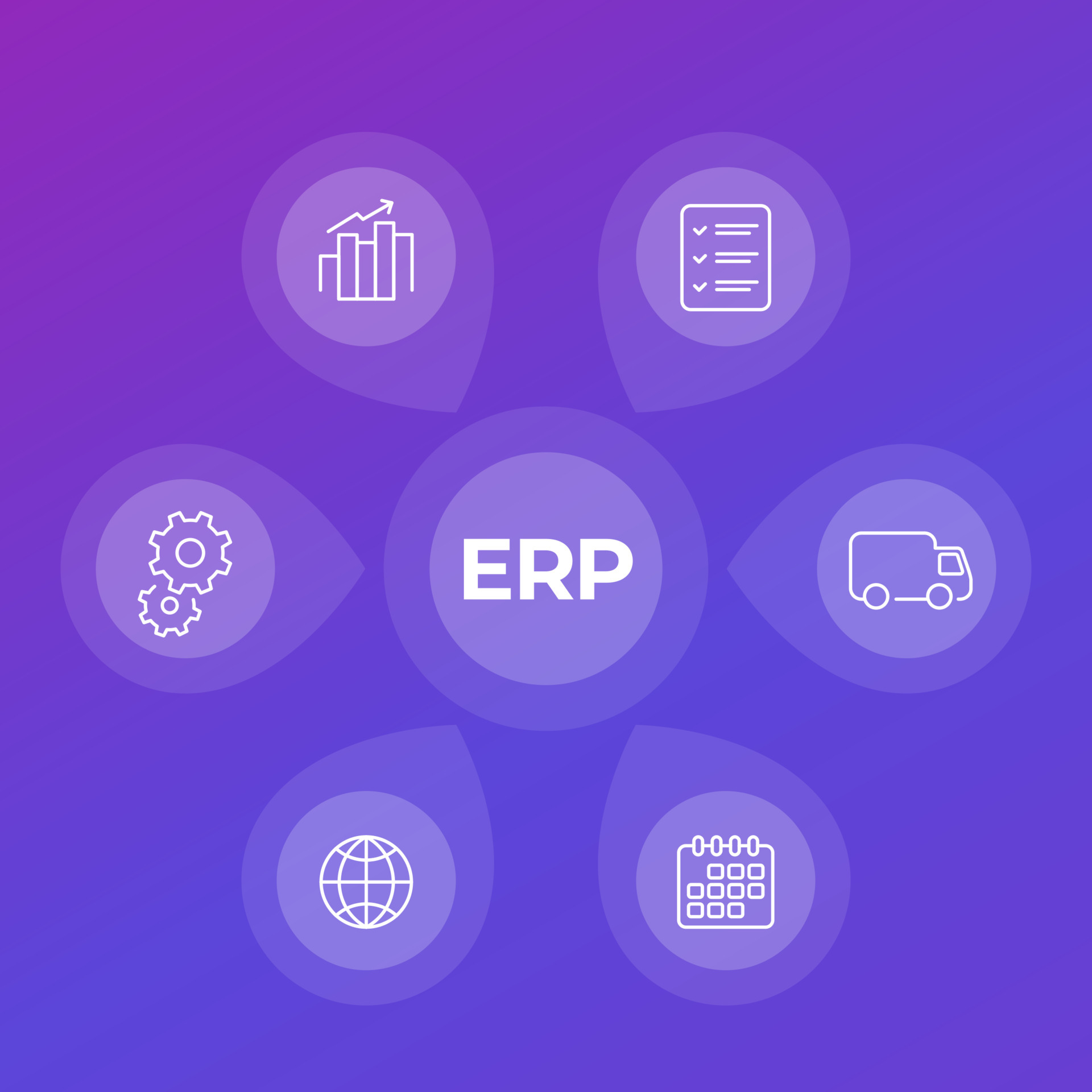ERP software line icons, vector infographics 5204301 Vector Art at Vecteezy
