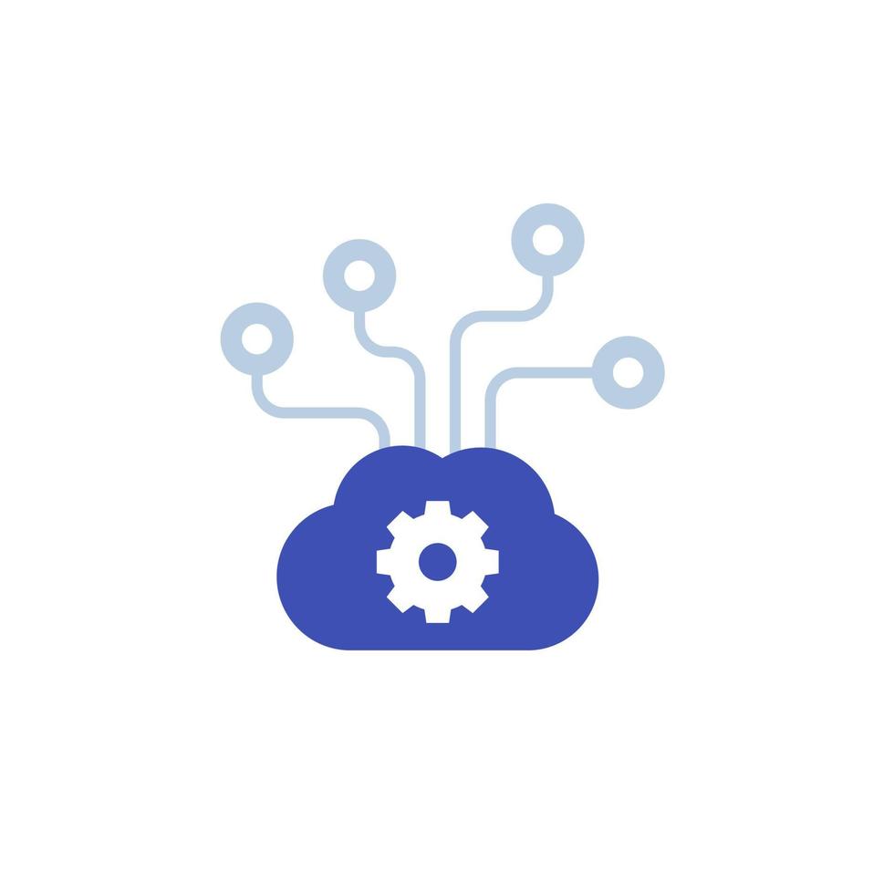 Edge computing technology icon, vector