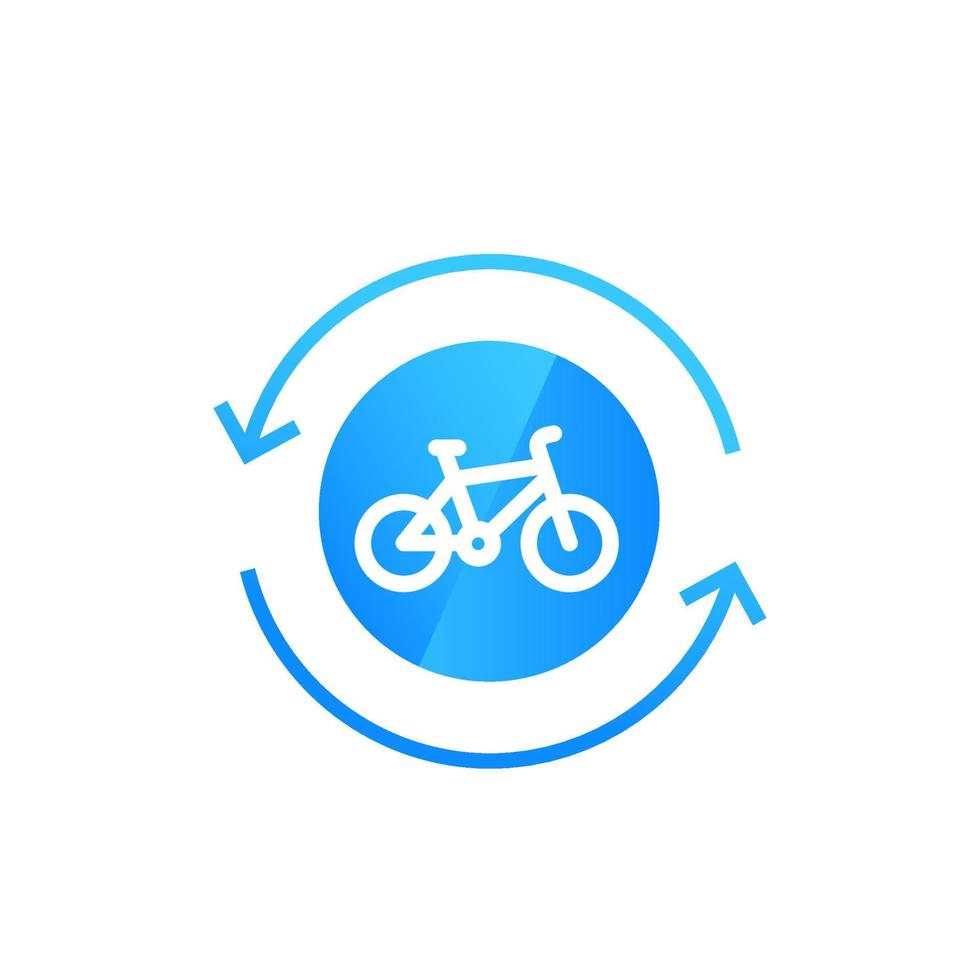 bicicleta de alquiler, icono de vector de bicicleta