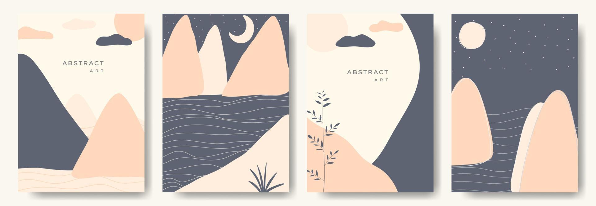 fondos abstractos modernos. estilo minimalista de moda. varias formas configuran plantillas de diseño buenas para la tarjeta de fondo saludo papel tapiz folleto volante invitación y otros. ilustración vectorial vector