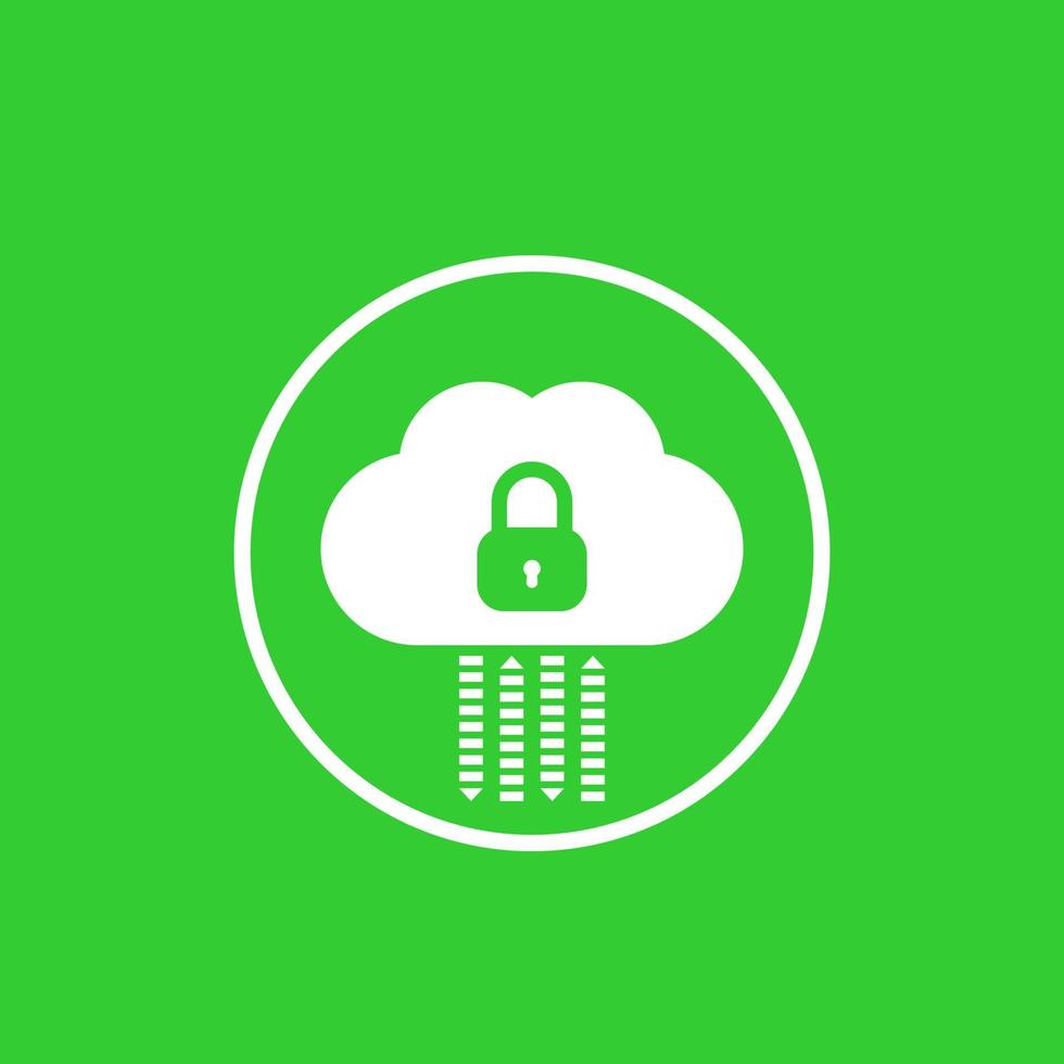 Secure cloud access, protected hosting vector