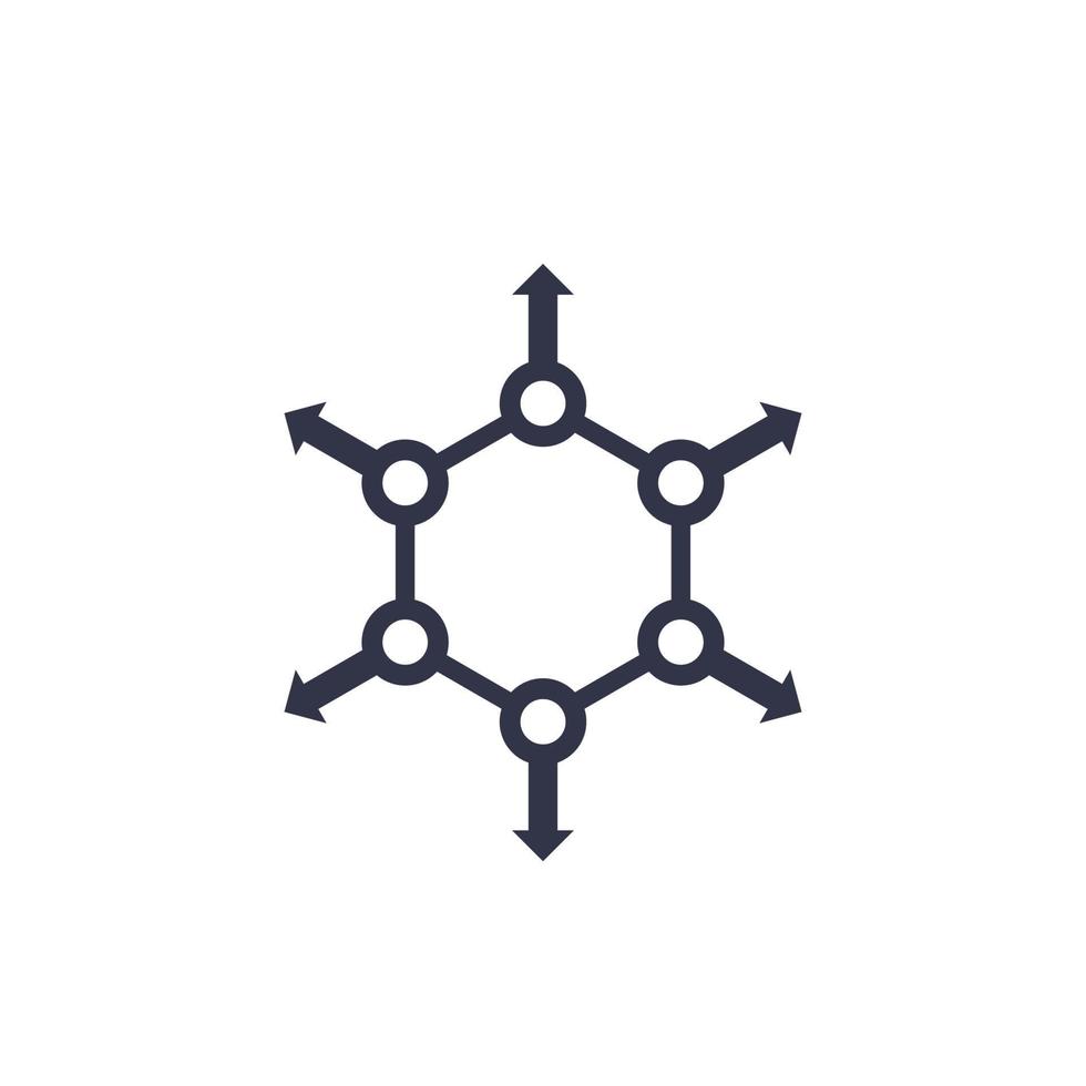 distribution icon on white vector
