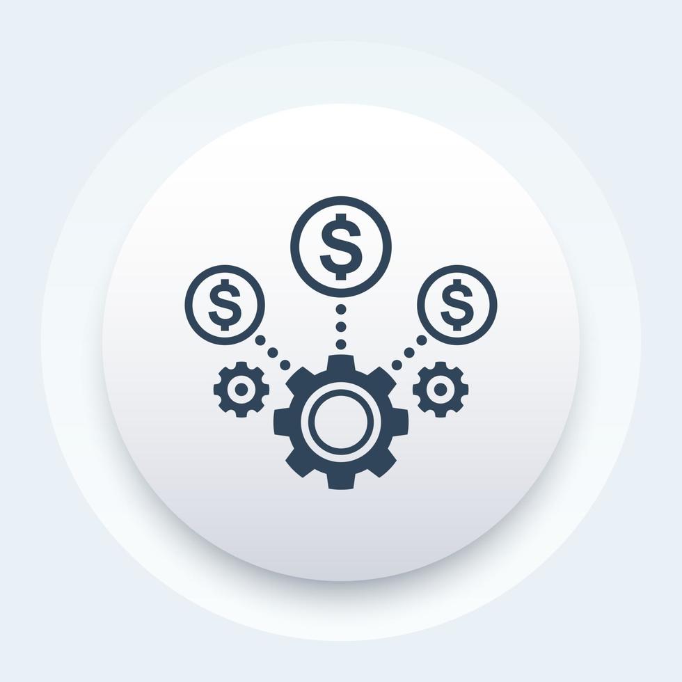 costs optimization, business efficiency icon vector