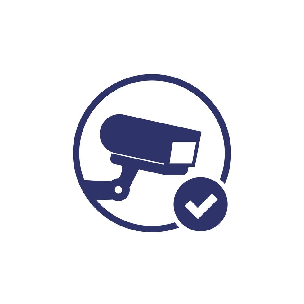 ip camera icon with checkmark vector