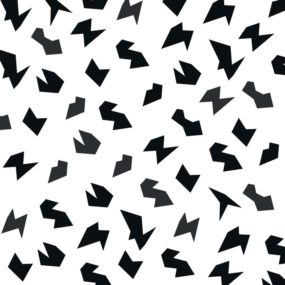 abstract shapes seamless pattern black and white background suitable for cloth printing vector