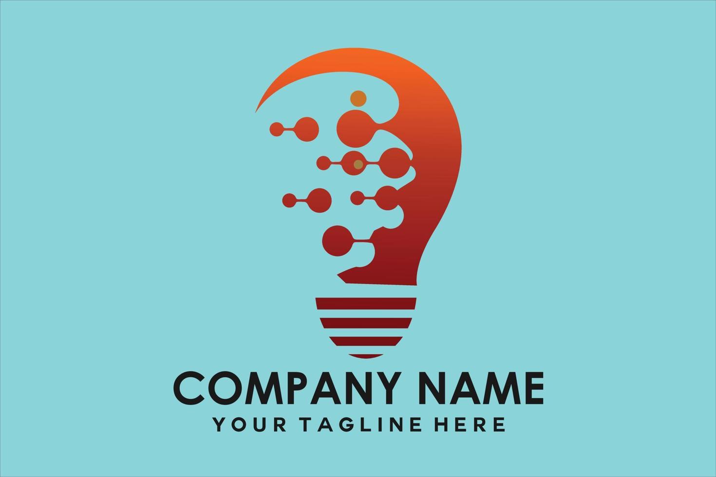 Creative light bulb logo icon vector