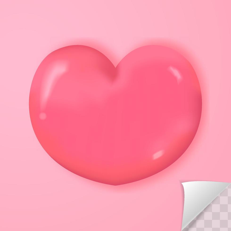 3D Love icon vector design