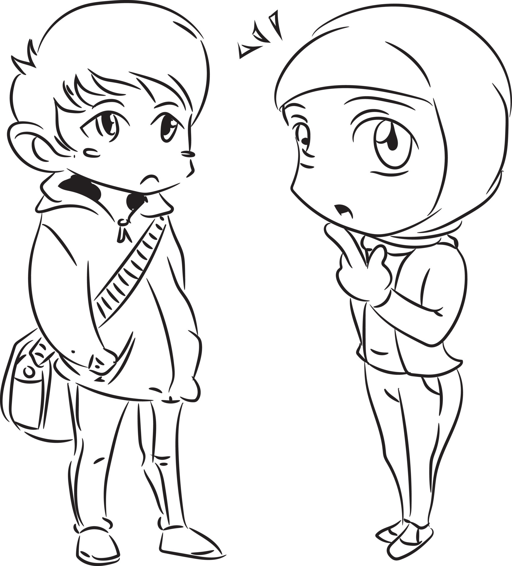 Cute illustration boys and hijab girls are daydreaming. Handdrawn using a pen tablet. 5205342 Vector Art at Vecteezy Cute illustration boys and hijab girls are daydreaming. Handdrawn using a pen tablet. 5205342 Vector Art at Vecteezy