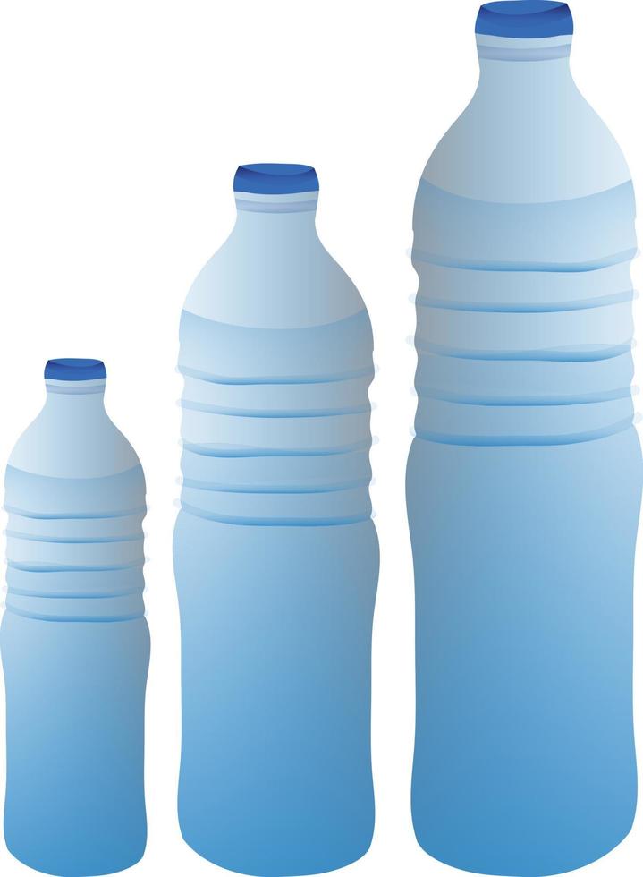 plastic bottle illustration in flat design style vector