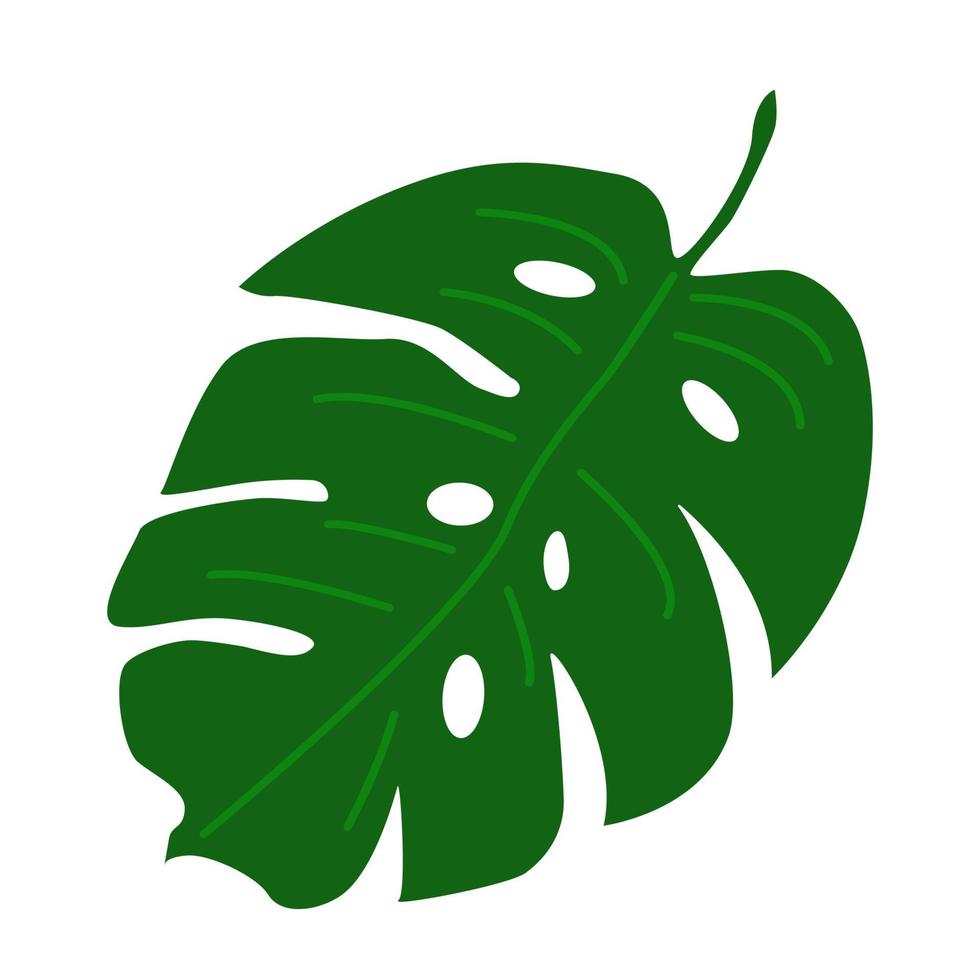 hoja de palma verde. vector