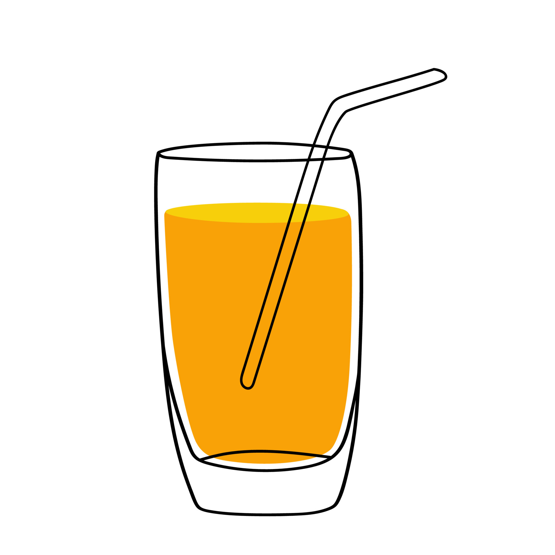 glass of juice cartoon