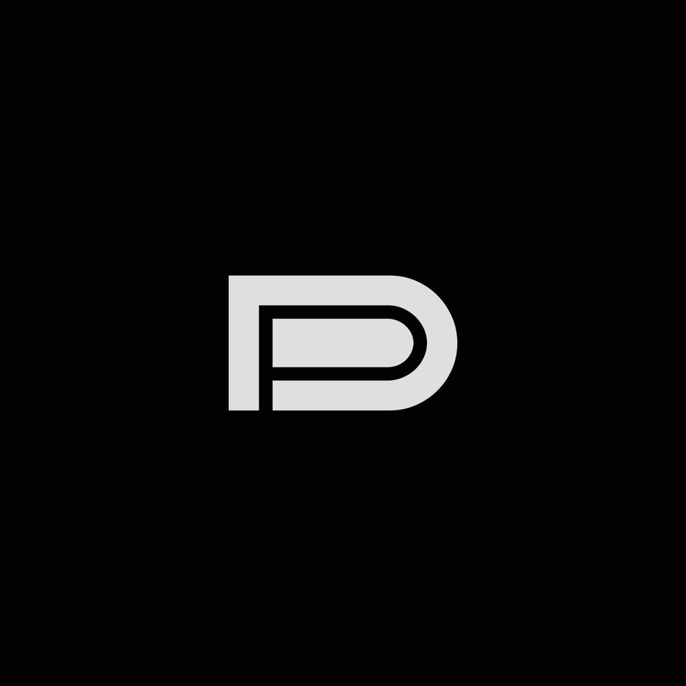 iniciales logo letra pd elegante y profesional vector