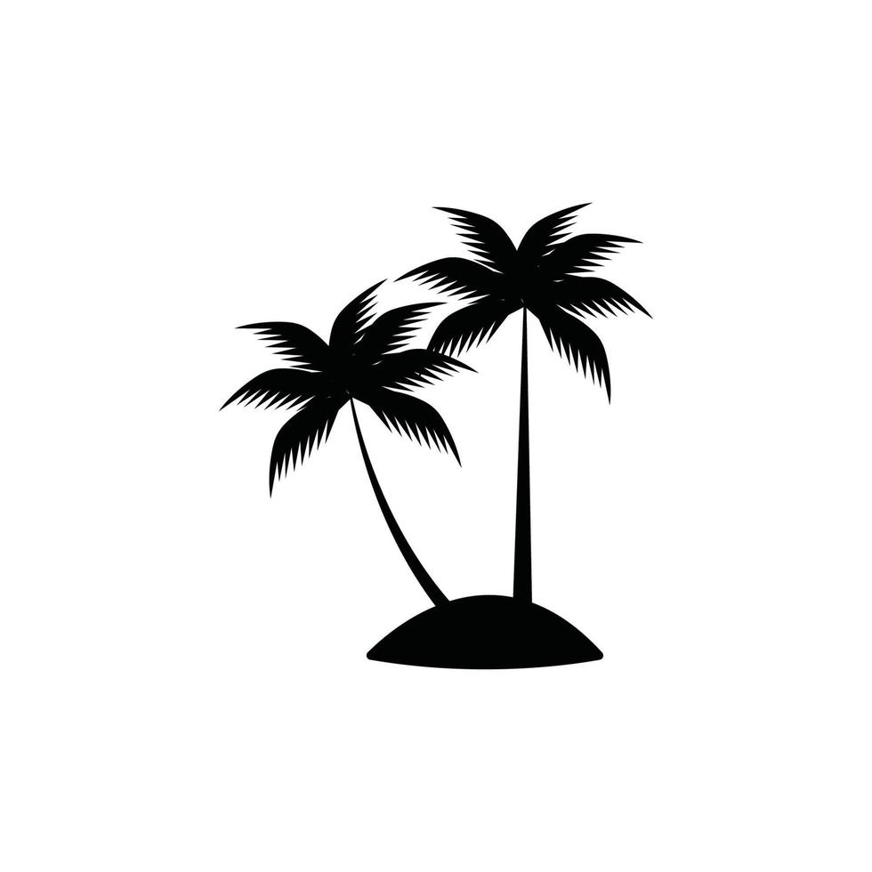 Ilustración de vector de icono de árbol de coco