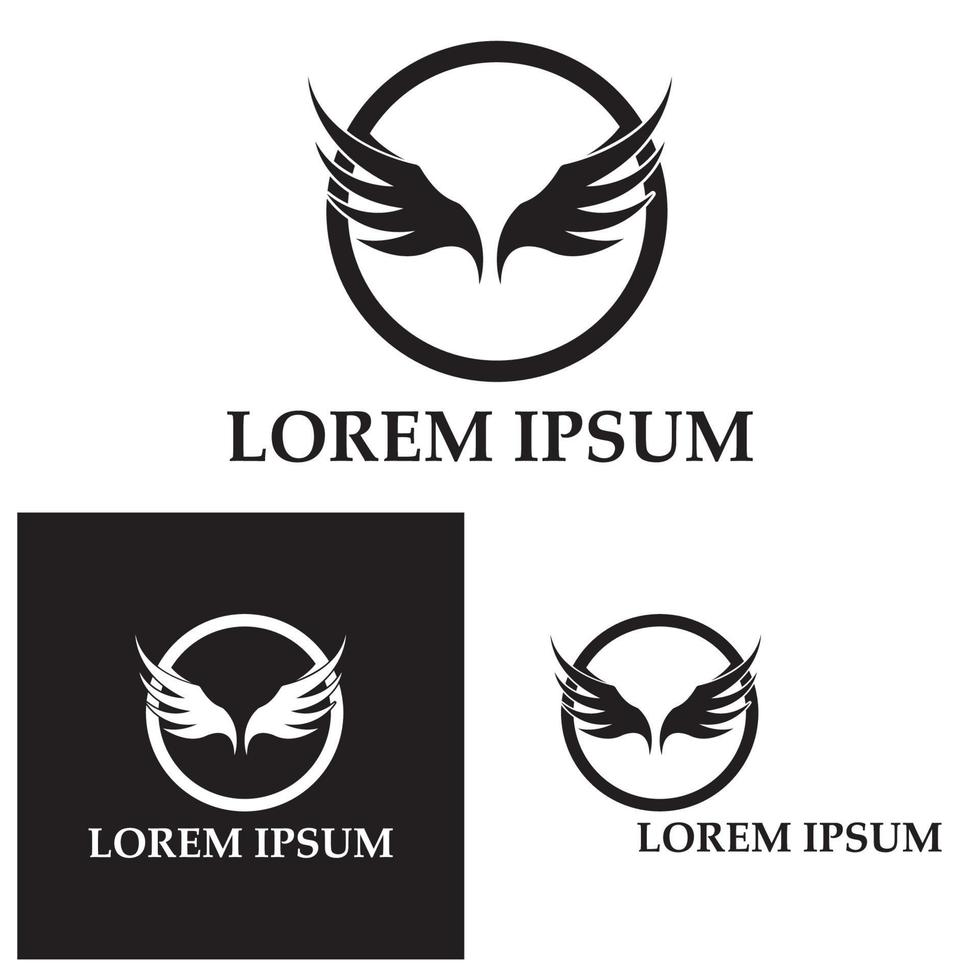 diseño de vector de logotipo de ilustración de ala