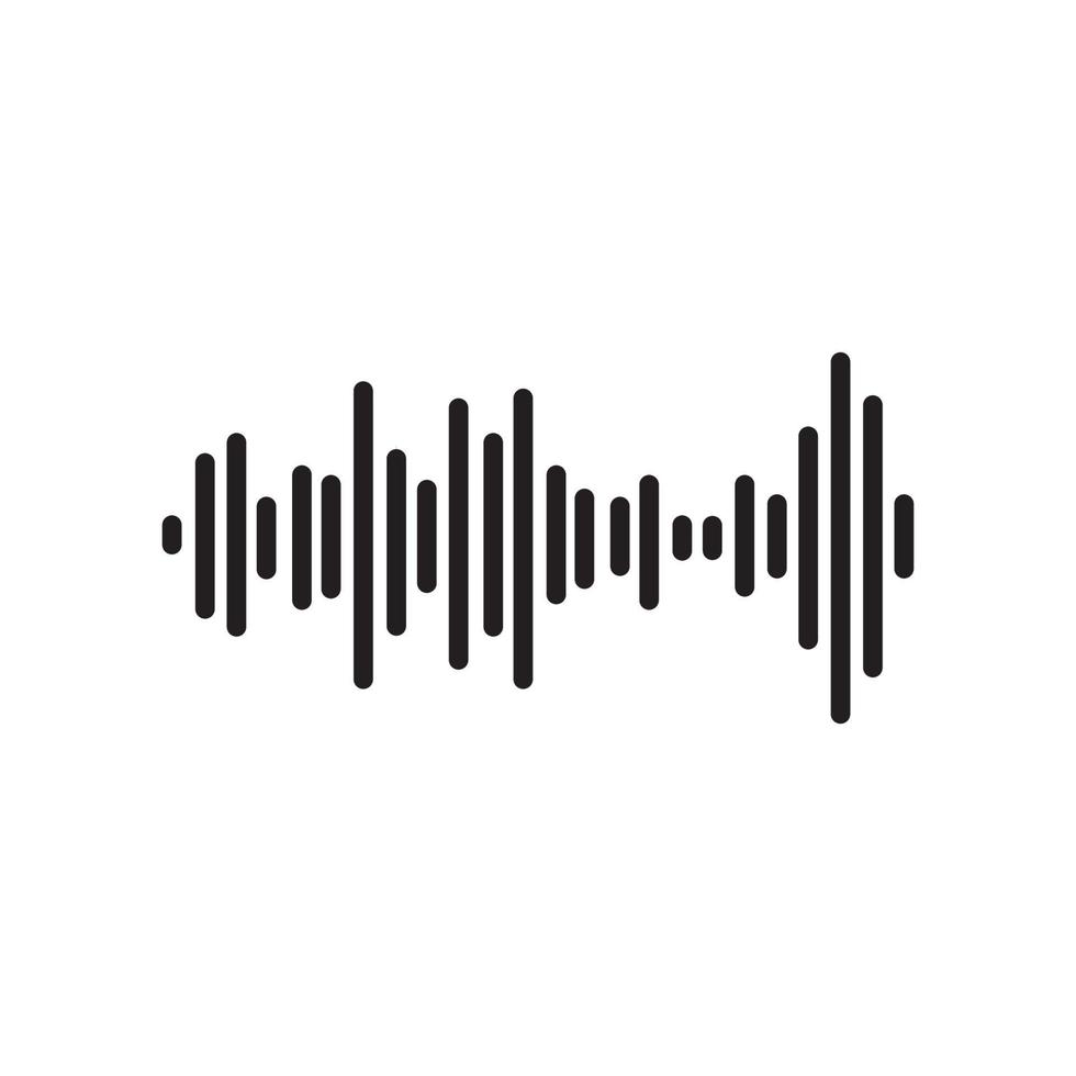 Sound waves vector illustration design template