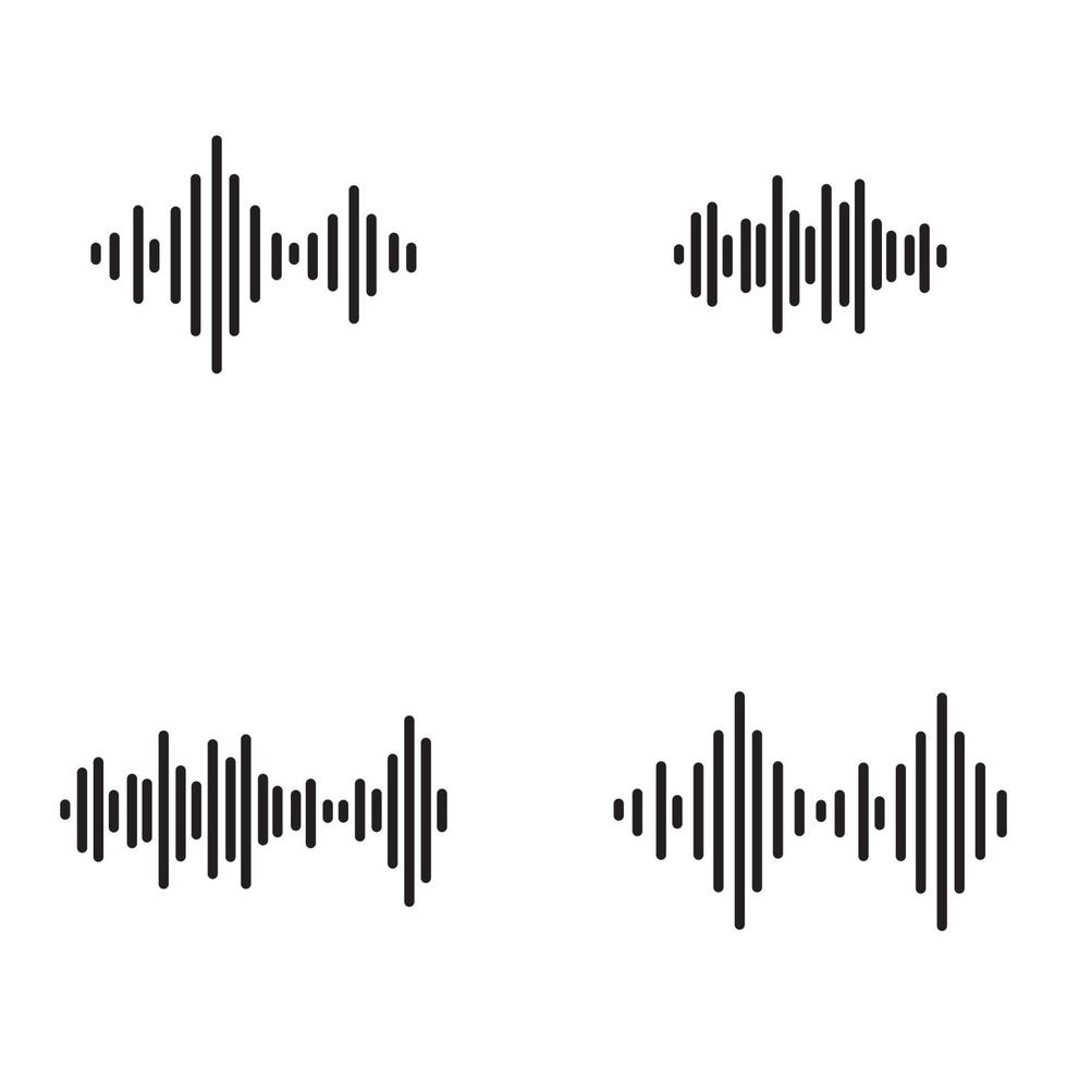 Sound waves vector illustration design template