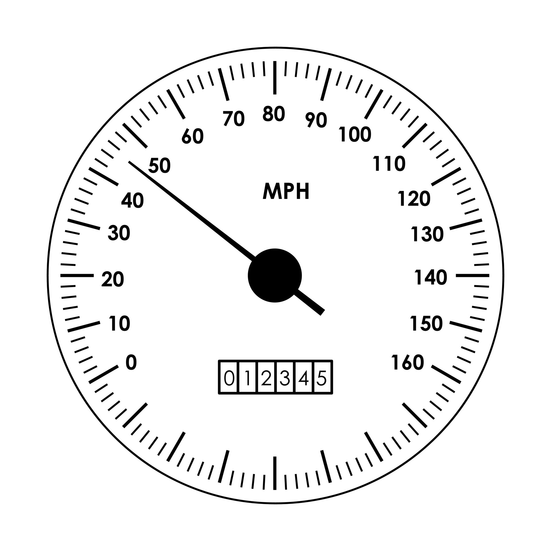 Car Speedometer. Tachometer vector illustration. Speed Panel with dial