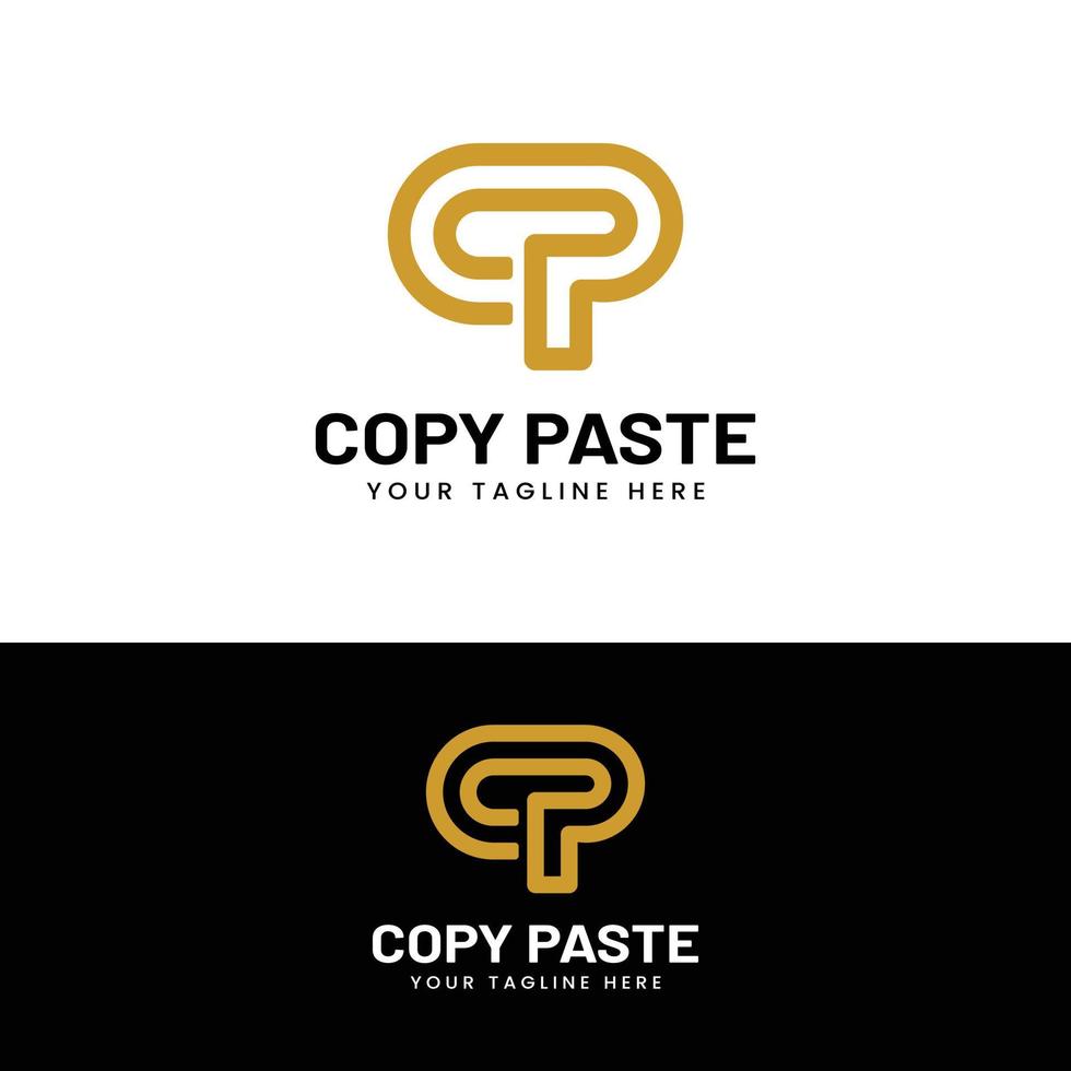 C P CP PC Letter Monogram Initial Logo Design Template vector