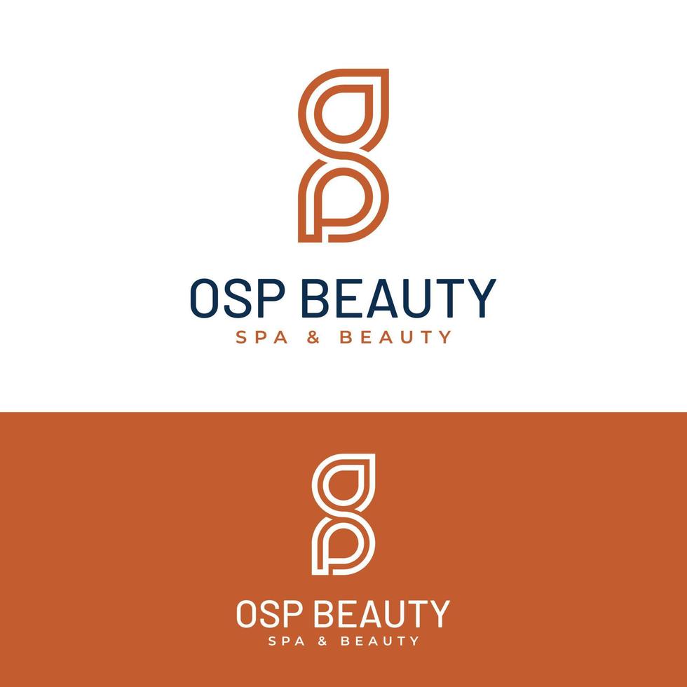 O S P OSP Letter Monogram Initial Logo Design Template vector