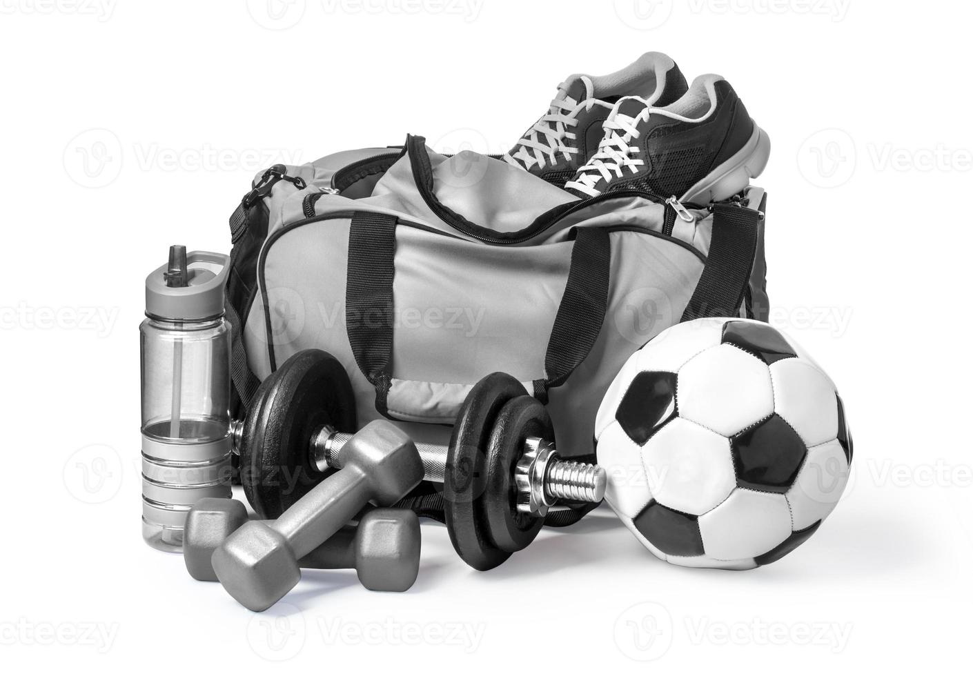 Sports bag with sports equipment photo