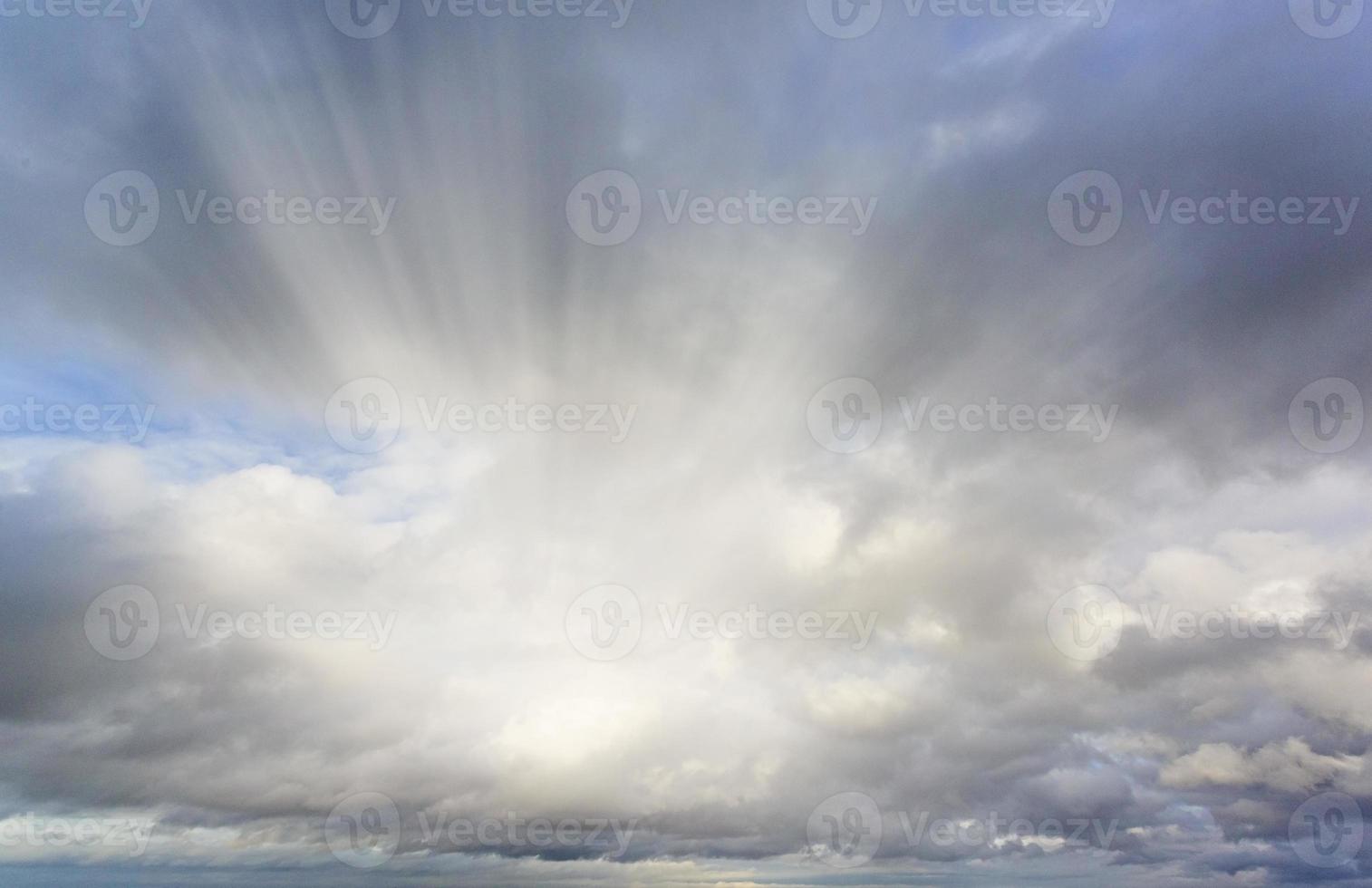 dramatic sky with rays photo