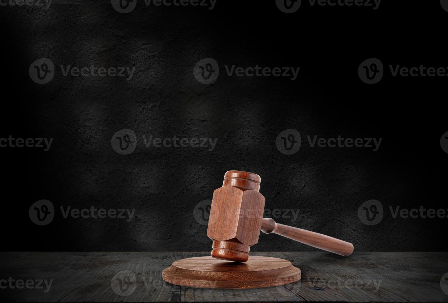 A wooden hammer is a symbol of justice photo