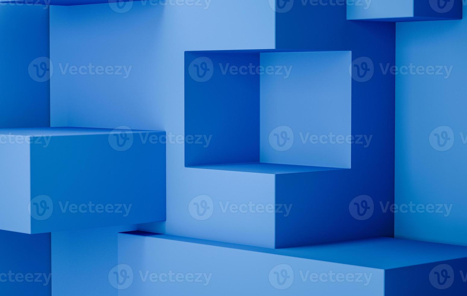 3d rendering stage display background blue color photo