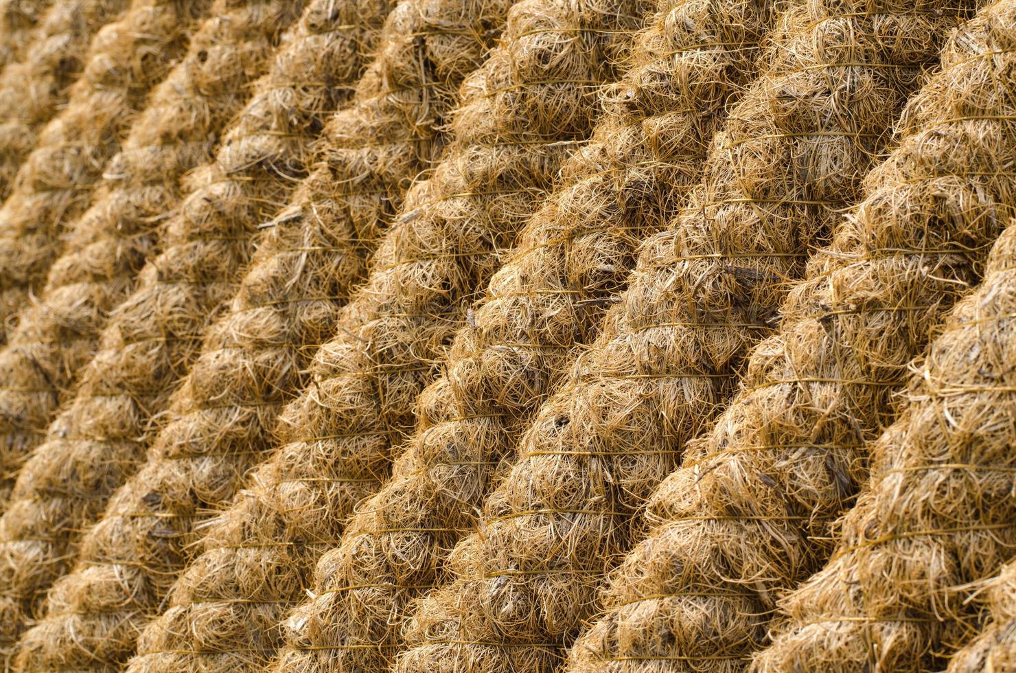 Straw fence detail photo