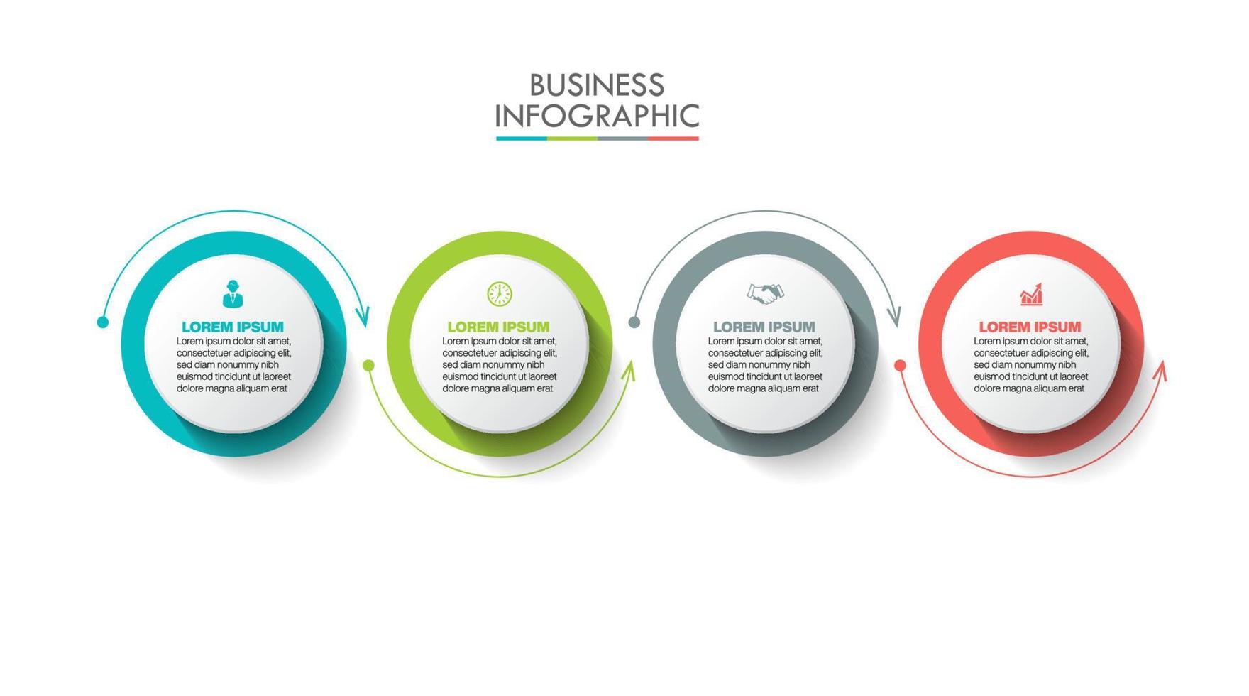 Presentation business infographic template vector