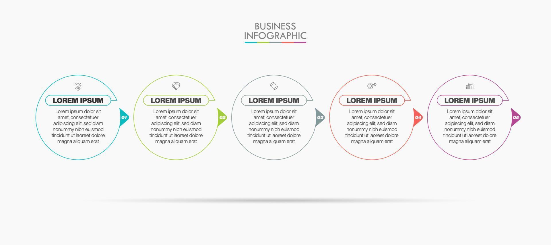 Presentation business infographic template vector
