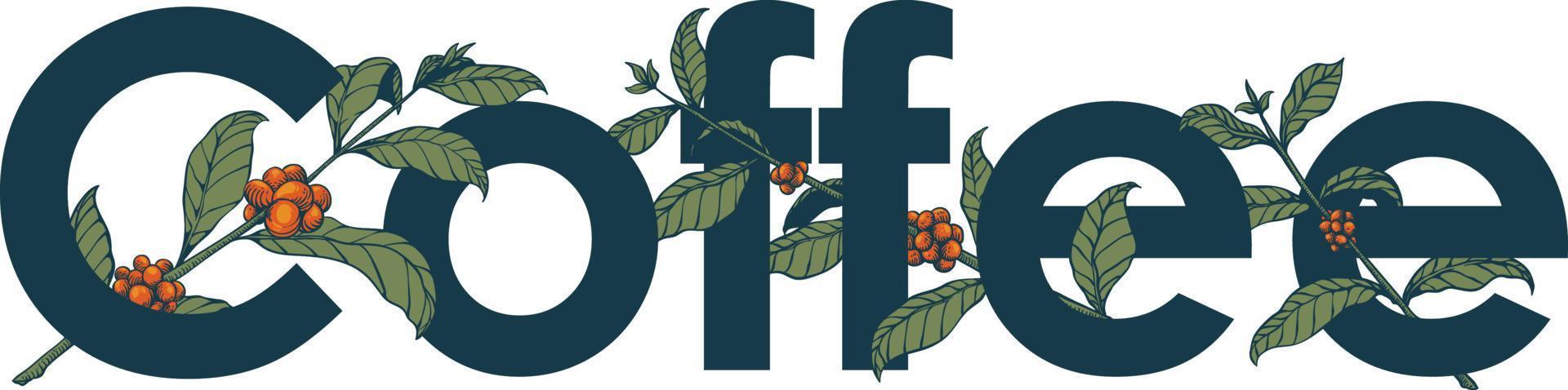 coffee typography art design vector