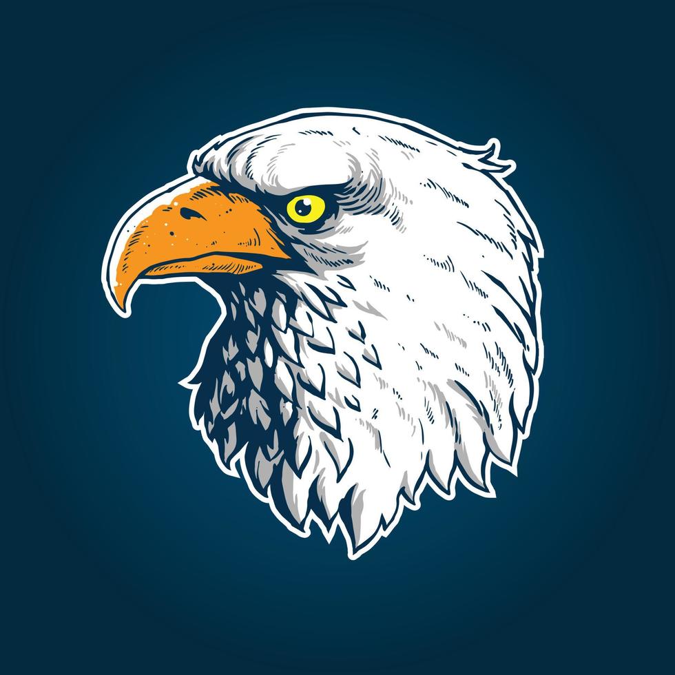 eagle head illustration vector