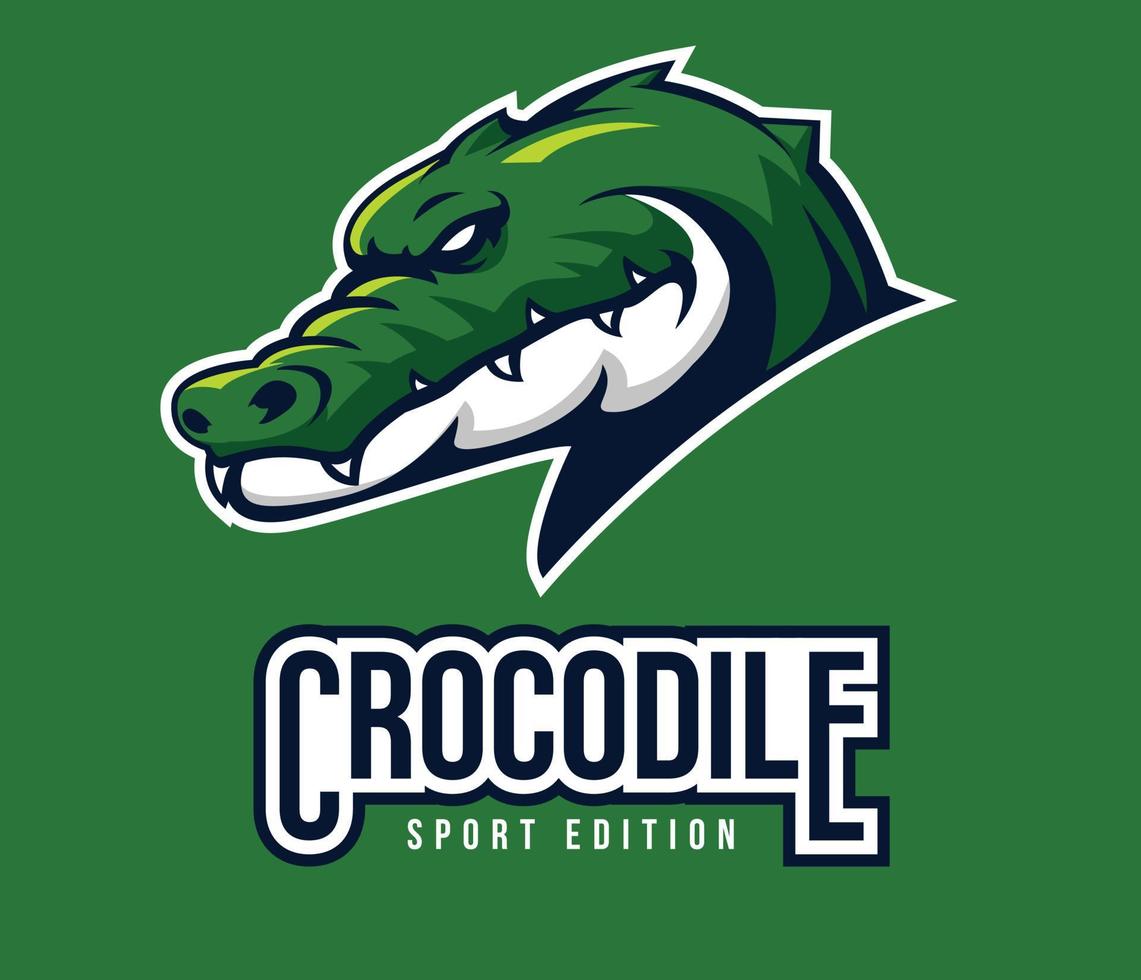 crocodile illustration for logo resource vector