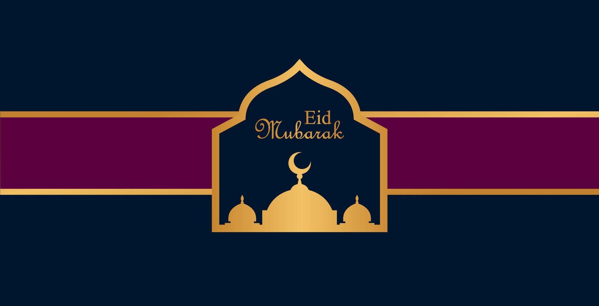 diseño de fondo de eid mubarak, banner islámico moderno, ayuno, web, afiche, volante, diseño de ilustración publicitaria vector