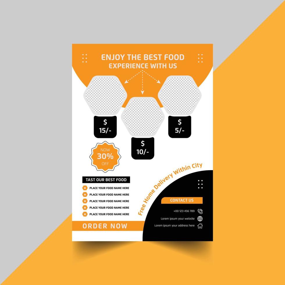 Flyer design template vector