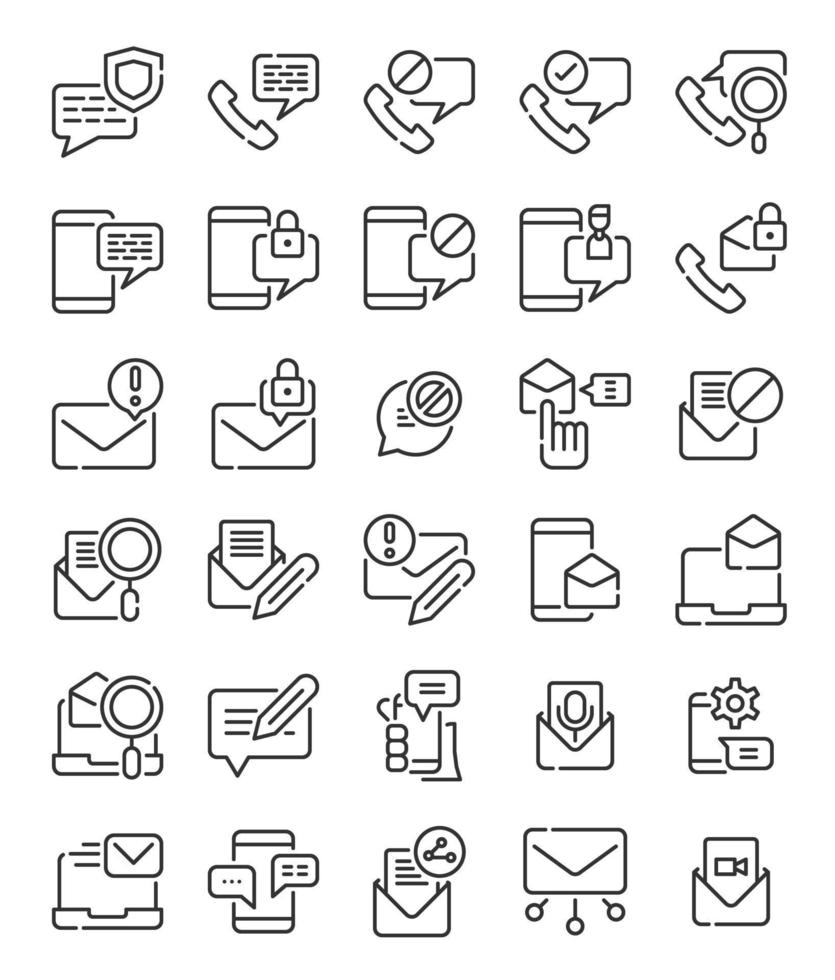 icono de línea simple de mensaje vector