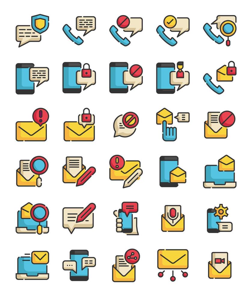 message filled outline icon vector