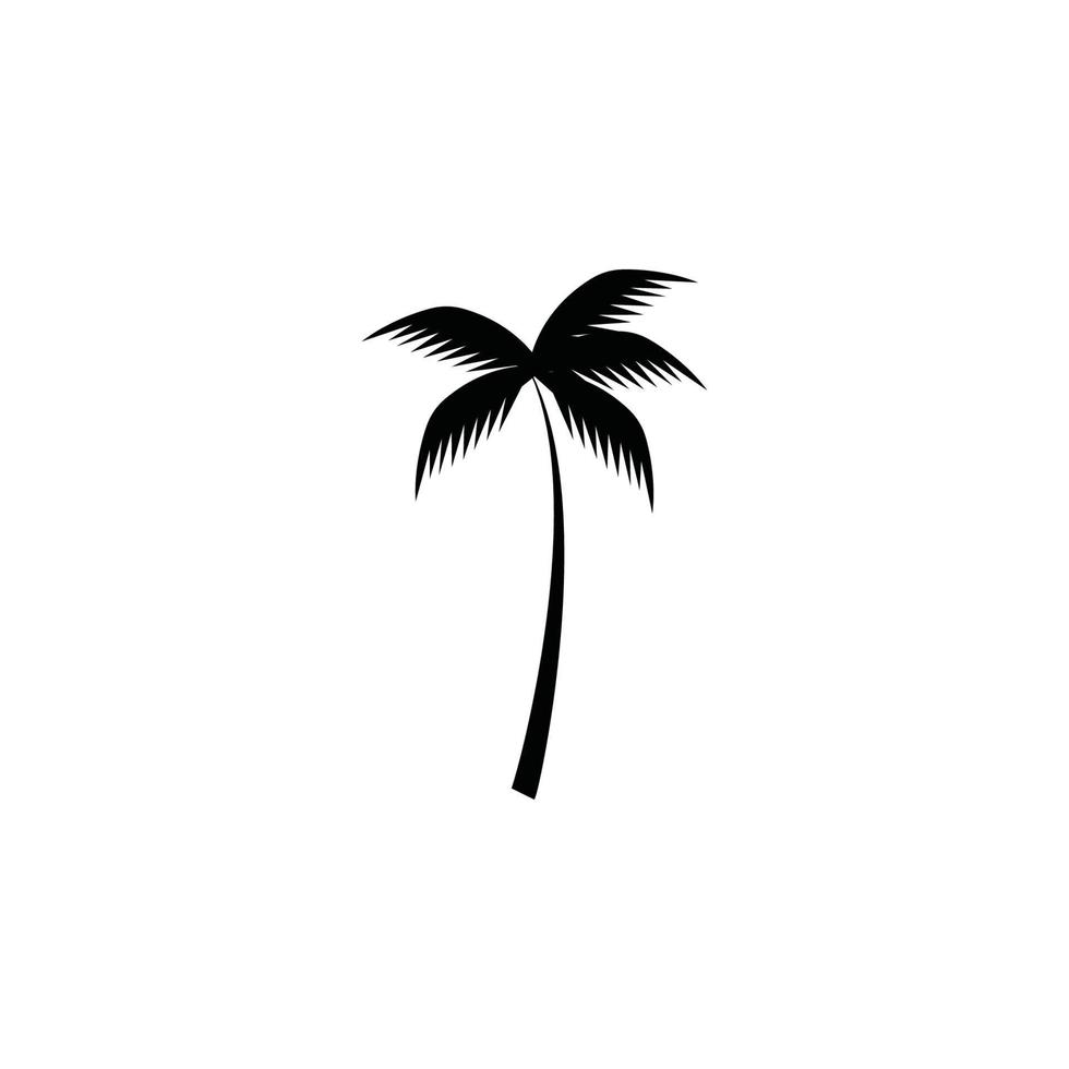 Ilustración de vector de icono de árbol de coco