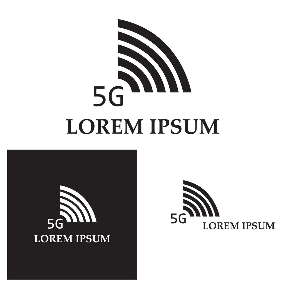 Ilustración de logotipo de vector de plantilla de icono 5g