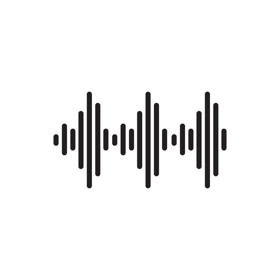 Sound waves vector illustration design template