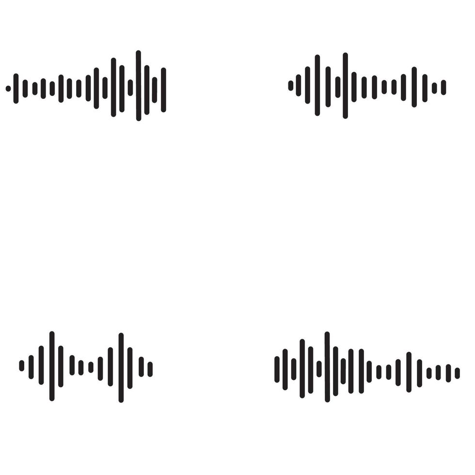 Sound waves vector illustration design template